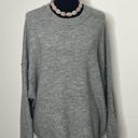 Zenana  size XL over sized gray sweater with exposed stitching Photo 8