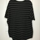 White Birch  Button Front Dolman Sleeve Top Women's M Cotton, Striped, Black, USA Photo 2