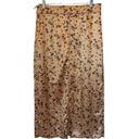 ZARA  Satin floral Printed Midi Skirt Large NWT Photo 1