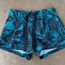 Lululemon tropical print teal swim shirts sz 4 Photo 0