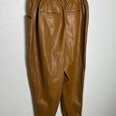 Madewell Vegan Leather Pull-On Paperbag Pants in Camel Photo 6