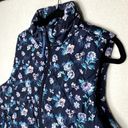 Vera Bradley  Fleece Lined Floral Quilted Puffer Vest Navy Garden Medium Blue Photo 4