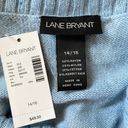 Lane Bryant  Rabbit Hair Cowl Neck Sweater - Light Blue Plus Size 14/16 Photo 5