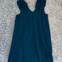 Entro Teal Ruffle Sleeve  Dress Photo 0