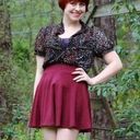 Candie's  CHEVRON FAUX SUEDE SKATER SKIRT Photo 6