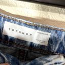 Topshop  Roll Hem Mom Denim Shorts Women's sz 4 cut off blue jean bermuda Photo 2