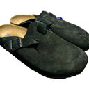 Birkenstock Boston Footbed Slip On Backless Clogs Black Suede Shoes EU 39 Photo 1