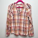 st. john's bay  Western Rodeo Coastal Cowgirl Breathable Womens Plaid Shirt Small Photo 0