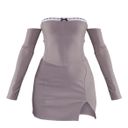 Pretty Little Thing Grey Corset Mini Dress With Bow Photo 1