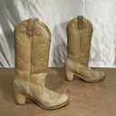 Vintage Acme Tan Suede Leather Cowgirl Boots USA Women’s Size 5.5 M Photo 5