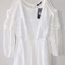 Open Shoulder Boho Romper Shorts White Size M Photo 0