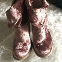 sbicca  Crushed Velvet Fold-over Block Heel Booties Photo 7