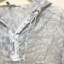 Good American NWT  Icy Leopard Print Windbreaker Frosted Jacket Frosty Grey sz S Photo 3