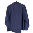 Orvis  Navy Blue Collared Cotton Blend Long Sleeve Button Down Shirt Women Sz 14 Photo 1