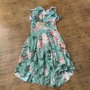 Abel the label  Australia green & pink flower ruffle S sundress Photo 2