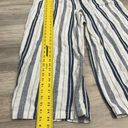 a.n.a White & Blue Stripe Linen/Cotton Blend Wide Leg Pull On Pants Size Large Photo 10