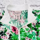 Tommy Bahama NEW  Golf Shirt Size XS White Green Pink Floral Sleeveless 1/4 Zip Photo 2