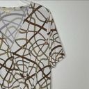 Michael Kors  Chain Link Print Blouse Smocked Waist Size Large Photo 1