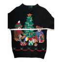 Charter Club  hand knitted vintage Christmas bear sweater novelty Size M Photo 7