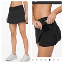 Lululemon  4 Pace Rival Skirt Black, Mini Skorts Has Shorts Underneath Photo 1