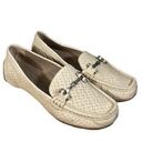 Donald Pliner  Beige Suede Nubuck Bit Driver Moccasin Loafer Women Sz 7.5 Photo 0