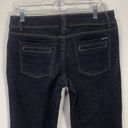 White House | Black Market WHBM Noir Denim Dark Wash Trouser Leg Lightweight Jeans Size 8 Regular Photo 7