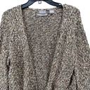 Sigrid Olsen  Cardigan L Multicolor Silk Blend Open Front Sweater Tweed Hand Knit Photo 2