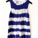 Joseph A . Women’s PM Blue & White Tie-Dye Knit Tank Top Photo 6