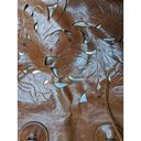 Patricia Nash  Cavo Cognac Brown Floral Tooled Leather Scalloped Cutout Tote Bag Photo 5