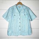 Ganni  Floral Organic Cotton Poplin Button-up Shirt In Blue Photo 1