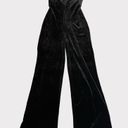 Good American Women's Strapless Velvet Jumpsuit Wide-Leg Black Size Small (1) Photo 2