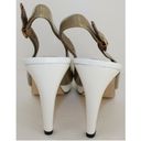 Van Eli Vitula White Taupe Leather Platform Heels Size 10 Photo 5