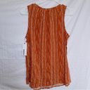 Sonoma Women's  NWT Orange Striped V Neck Sleeveless Tank Top size small Photo 5