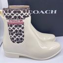 Coach original pull-on Rivington rain boots women Size 8 chalk color Photo 2