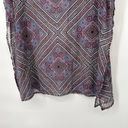 O'Neill  Size M Kaftan Swim Cover Up Sheer Boho Blue Pink Mixed Pattern Photo 8