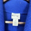 Chico's  sweater womens small blue faux wrap turtleneck zenergy knit casual layers Photo 2