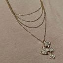 Gold Layered Chain Butterfly Necklace Photo 4