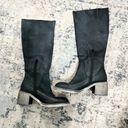 Free People  Essential Knee High Boot Navy Blue Leather Size 36.5 / US 6 Photo 4