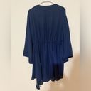 City Chic  Shibara Vibes Drapey Flower Wrap Top in Navy Blue NEW XL/22 Photo 5