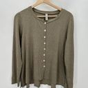 Krass&co FH Clothing  Shirt Women  Large Green Long Sleeve Button Front Rayon Stretch Photo 0