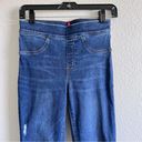 Spanx  Distressed Denim High Rise Elastic Waist Jeggings Photo 1