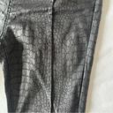 Pretty Little Thing  Coated Croc Skinny Pants, Black, Size 2 Tall, NWOT Photo 11