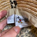 Disney VINTAGE MICKEY CHEETAH STRAW SUN HAT BEACH TRAVEL VACATION PACKABLE  Photo 3