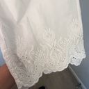 Soft Surroundings  Cropped White Pants Lace Scalloped Trims Light Beachy sz. XL Photo 2