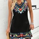 SheIn  Black Floral Print V-Neck Sleeveless Dress Photo 0