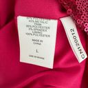 Krass&co NY &  Sequin puff sleeve mini dress magenta pink red sash bow size large L Photo 6