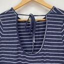 Modcloth  Peplum Top Blue White Striped Knit Photo 10