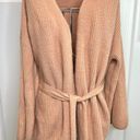 Pink Lily Distracted By You Mocha Wrap Tie Cardigan Size Medium Photo 1