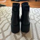 Madden Girl Black Chunky Lug Sole Black Heeled Ankle Trash Boots Size 7 Photo 4