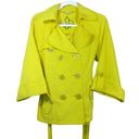 Guess  Sun Yellow Trench Button Up Coat Bright Bold Size M Photo 0